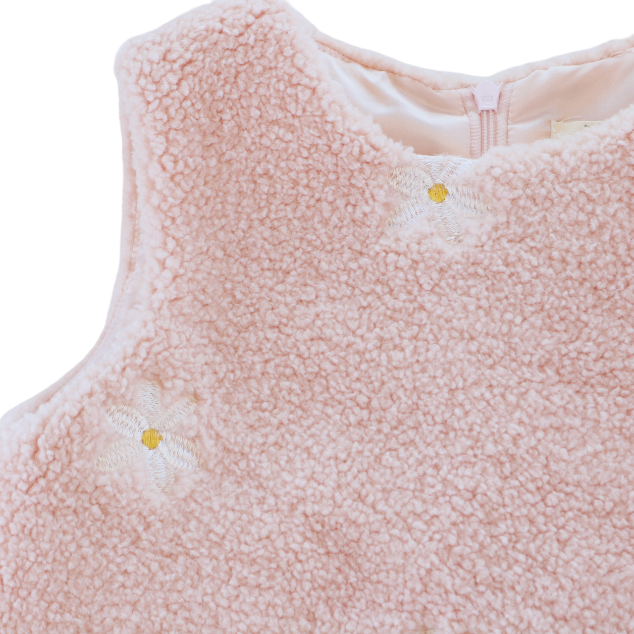 F15 14181 Polar Fleece Floral Dress: 2-2-2;2T-3T-4T / PINK