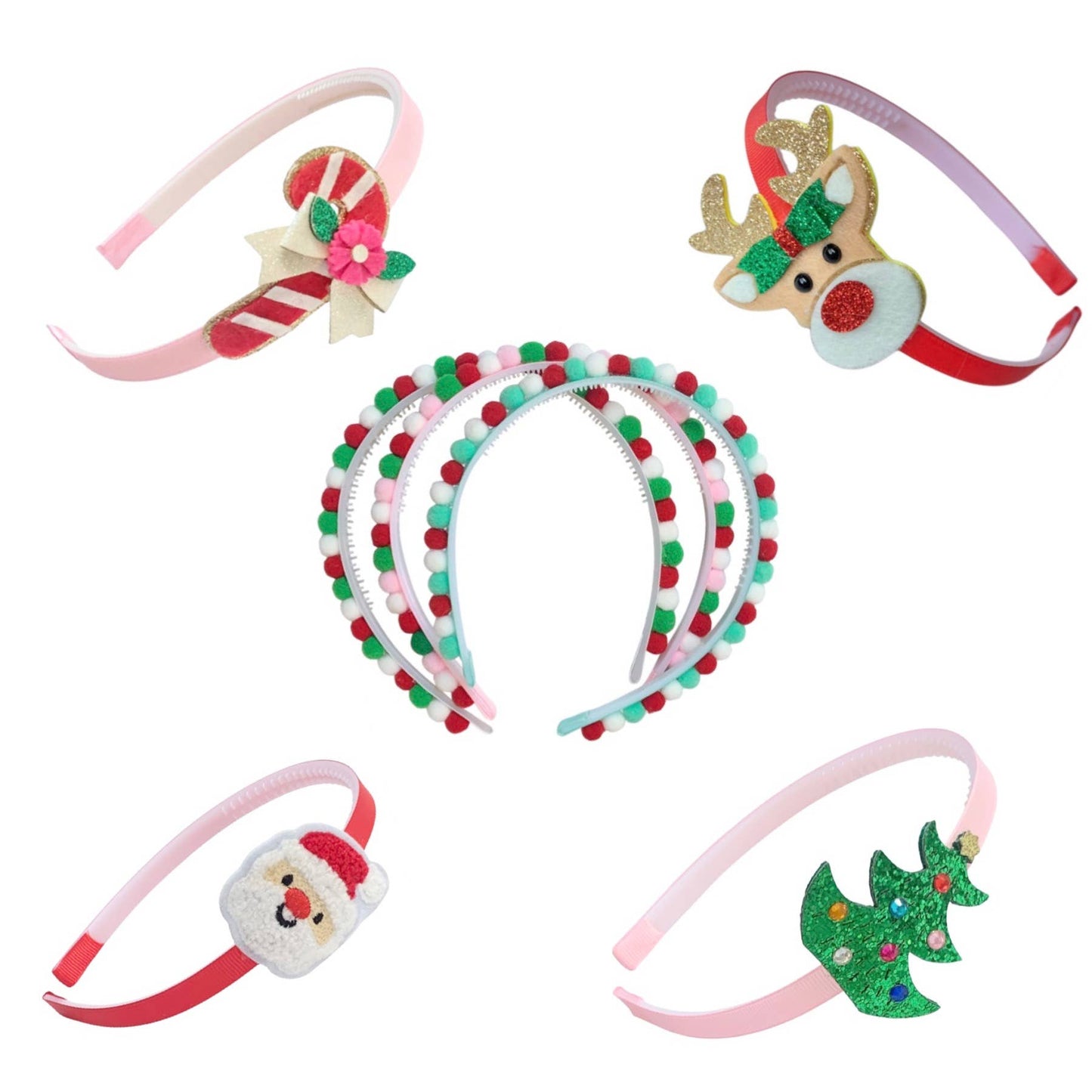 Glitter Jeweled Christmas Tree Headband - Angel Face Kids