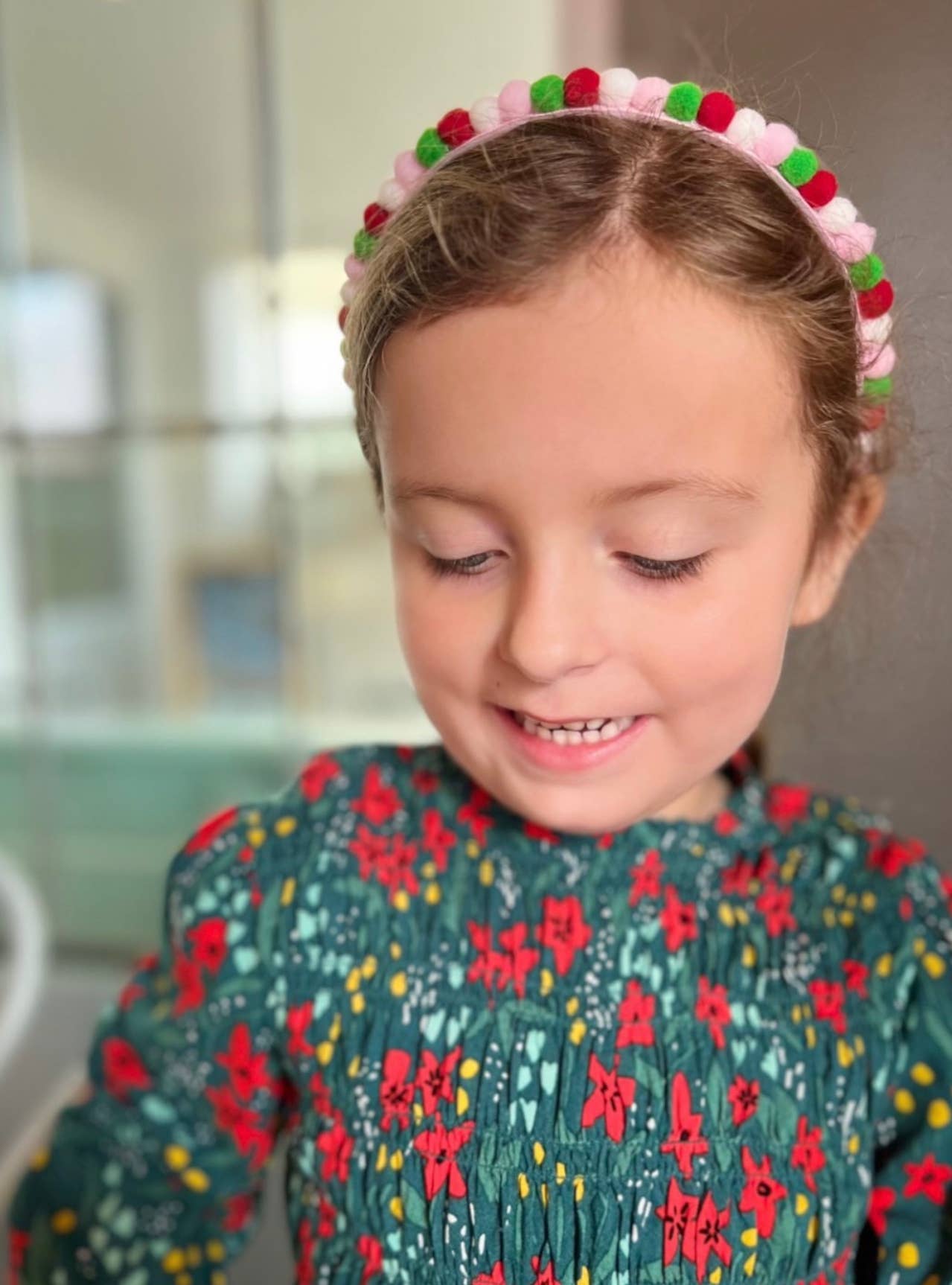 Pink Christmas Party Pom Pom Headband