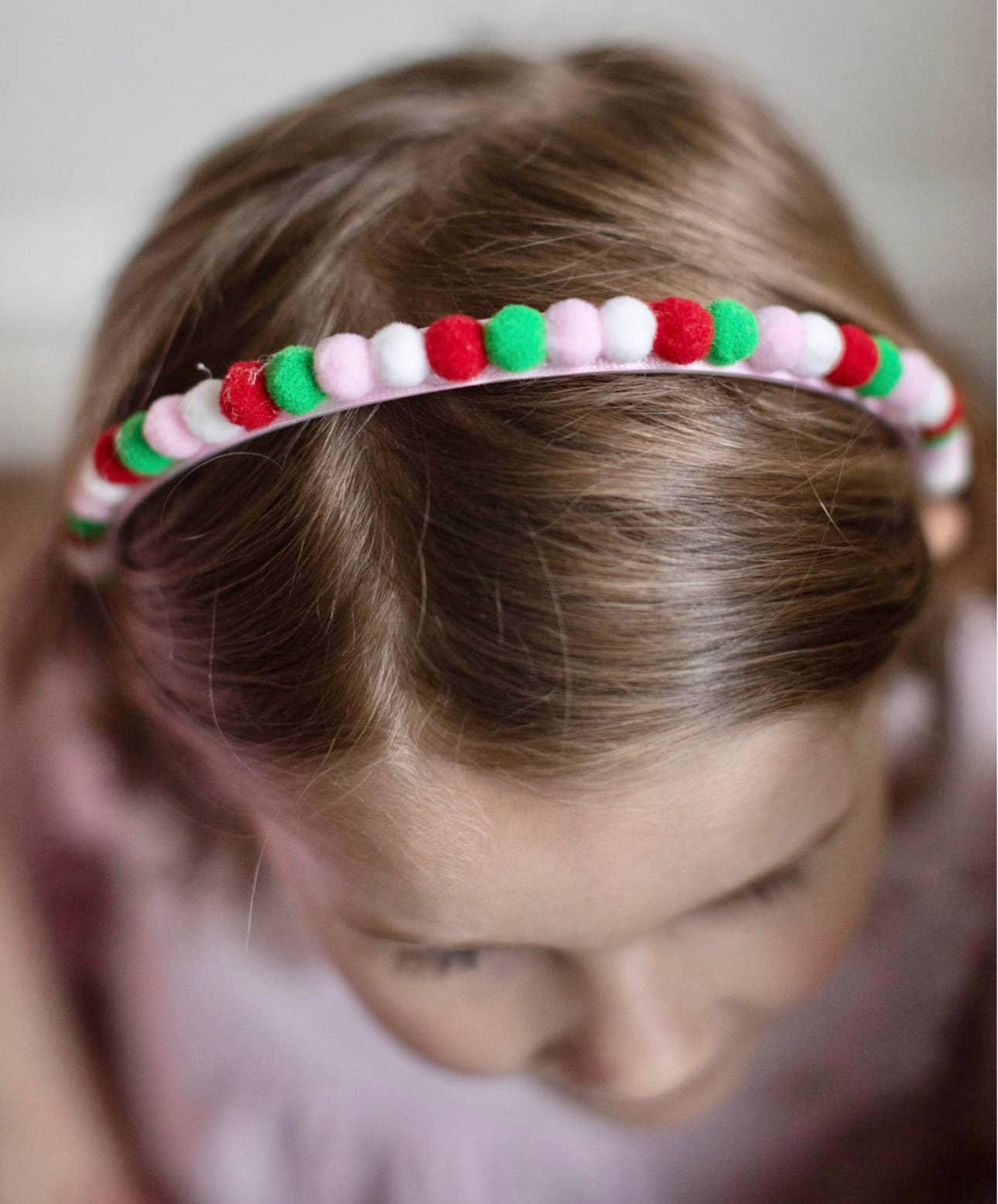Pink Christmas Party Pom Pom Headband