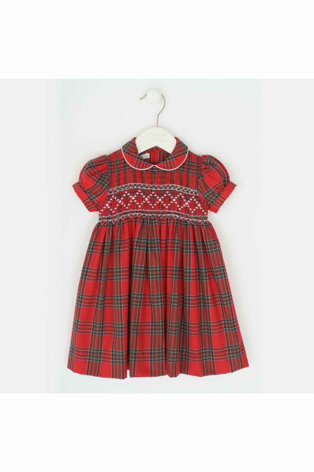 Diamond Plaid Short Sleeve Dress