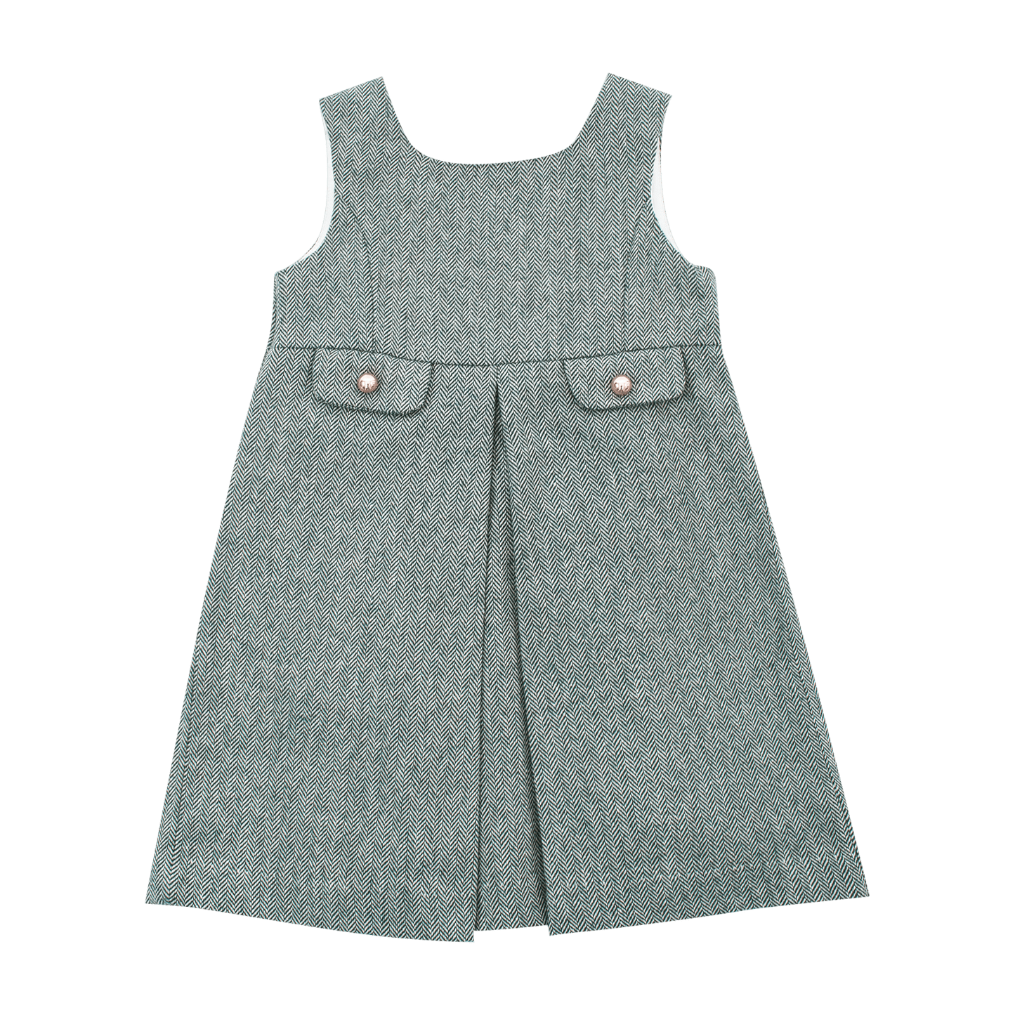 Sage Chevron A-Line Dress